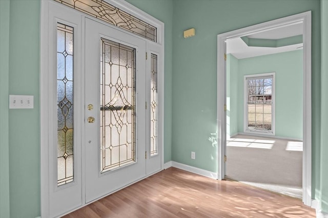 entrance foyer featuring light hardwood / wood-style floors