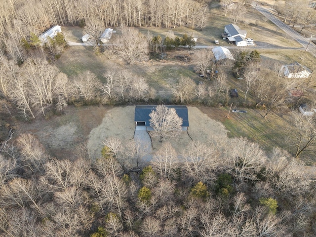 bird's eye view with a rural view