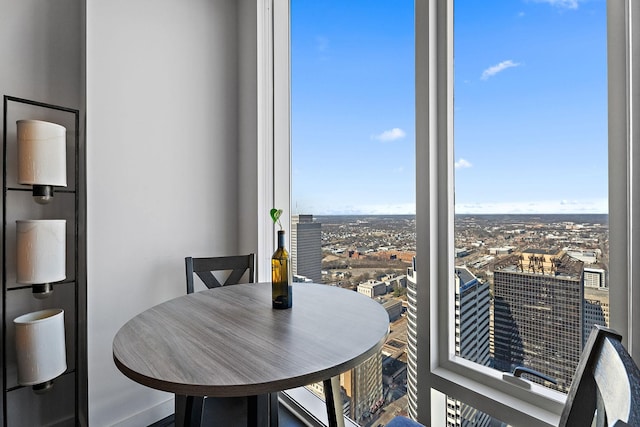 view of dining space