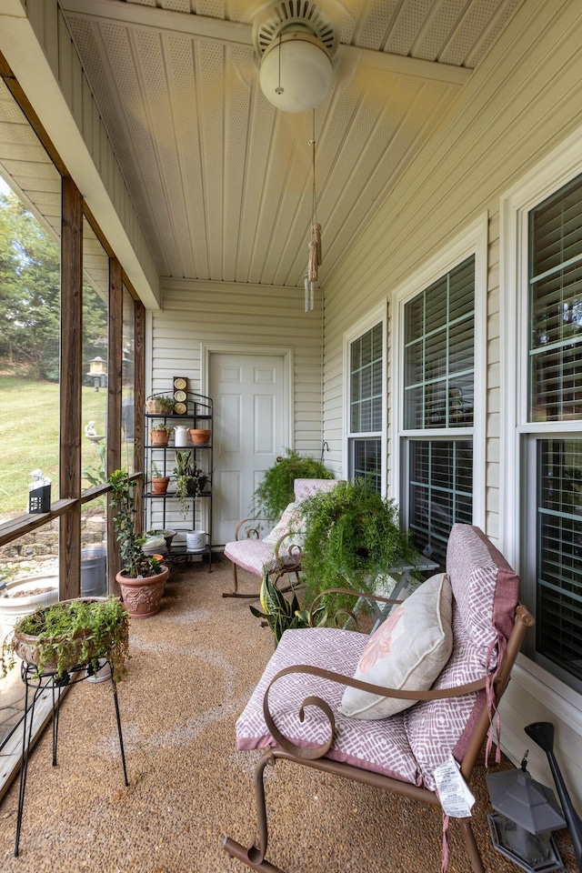 view of sunroom