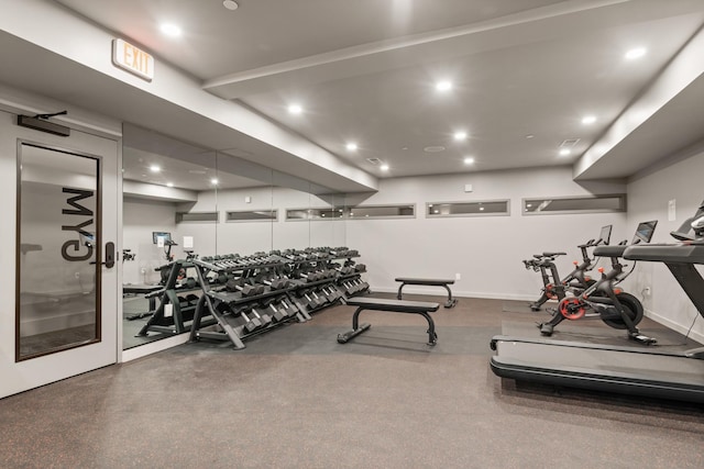 view of exercise room