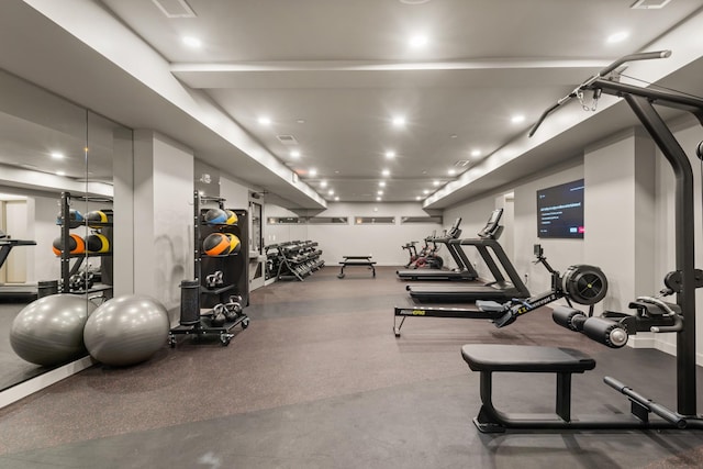 view of exercise room