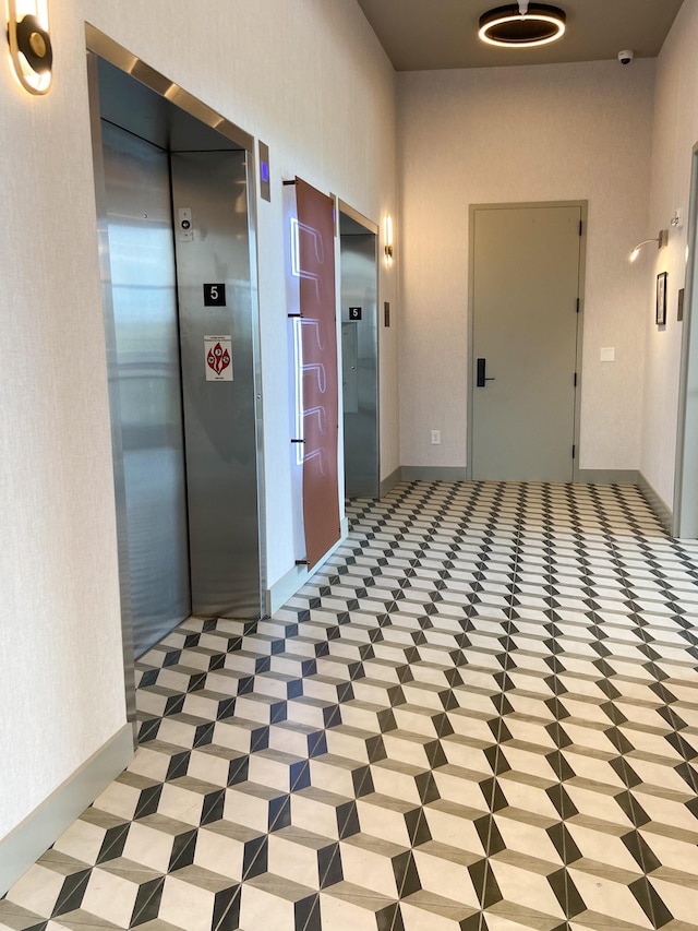 hall featuring elevator