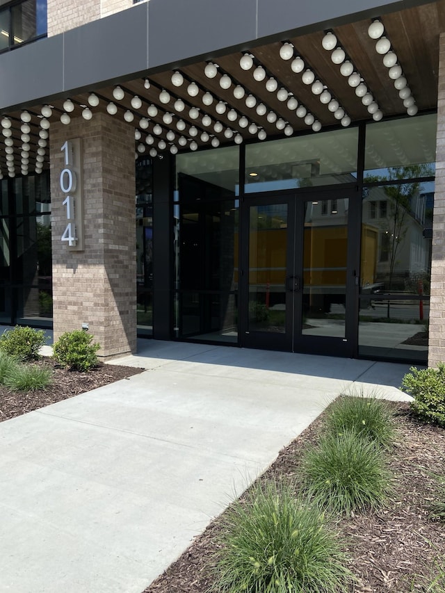 exterior space with french doors