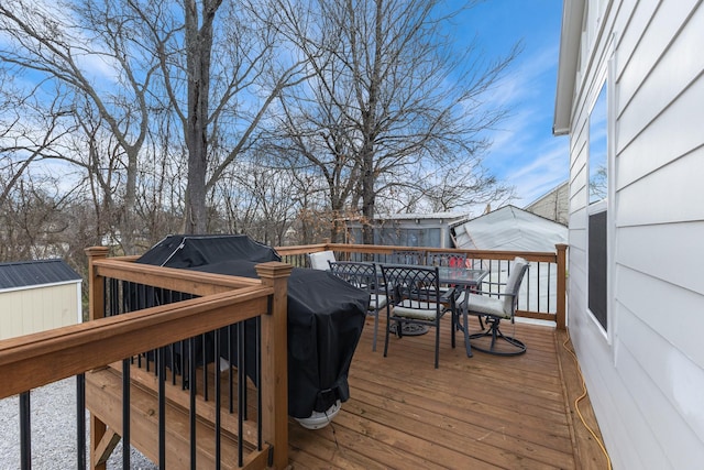 view of wooden deck