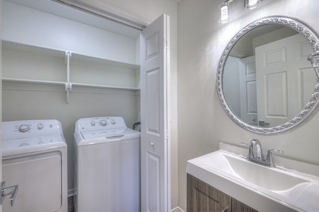 laundry area featuring sink