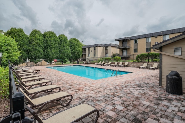 view of pool with a patio area