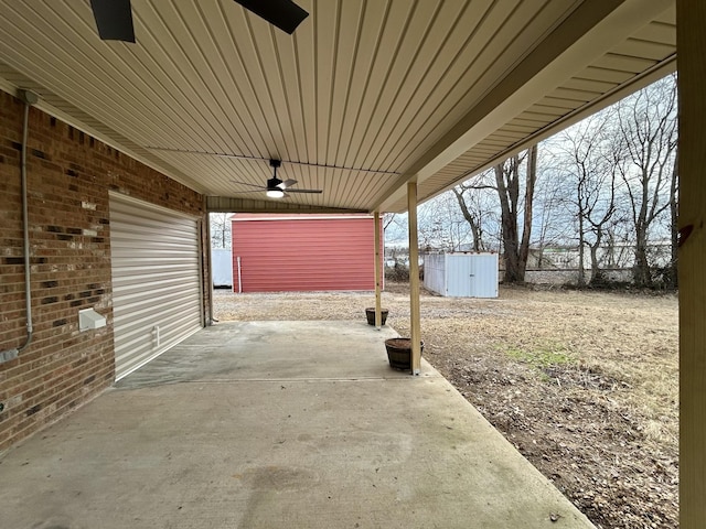 view of patio / terrace with ceiling fan