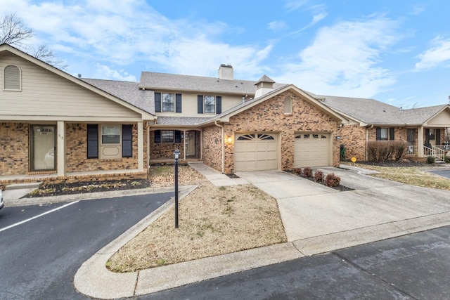 front of property featuring a garage