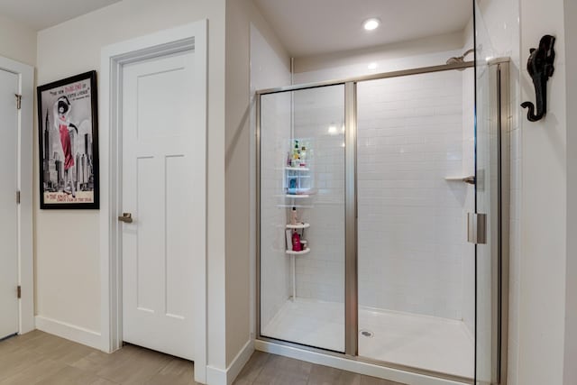 bathroom with walk in shower