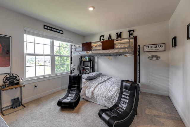 view of carpeted bedroom