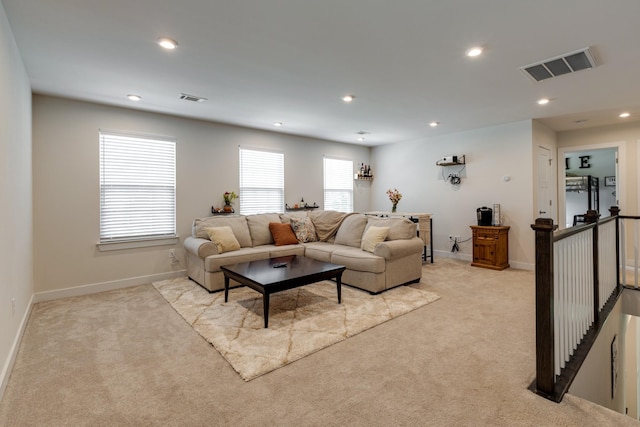 view of carpeted living room