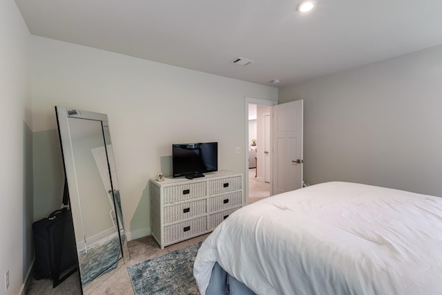 view of carpeted bedroom