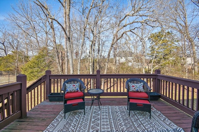 view of wooden deck