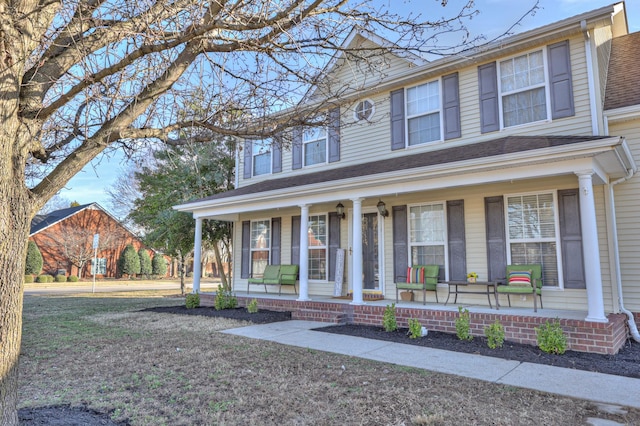 view of front of home with a porch