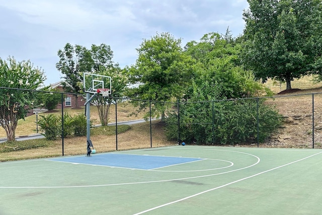 view of basketball court