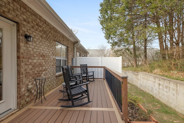 view of wooden terrace