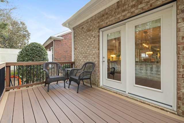 view of wooden deck