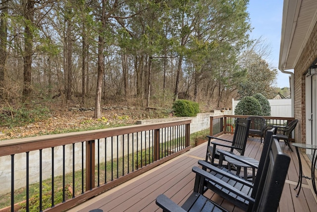 view of wooden terrace