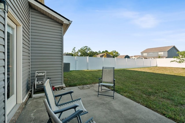 view of patio with central AC