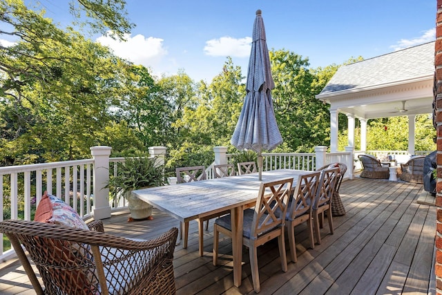 view of wooden deck