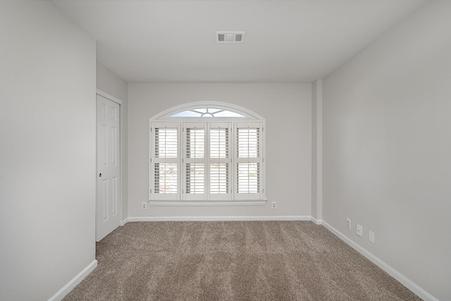 view of carpeted empty room