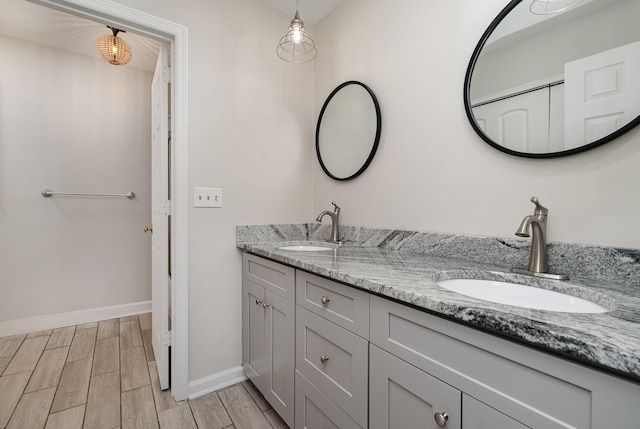 bathroom with vanity