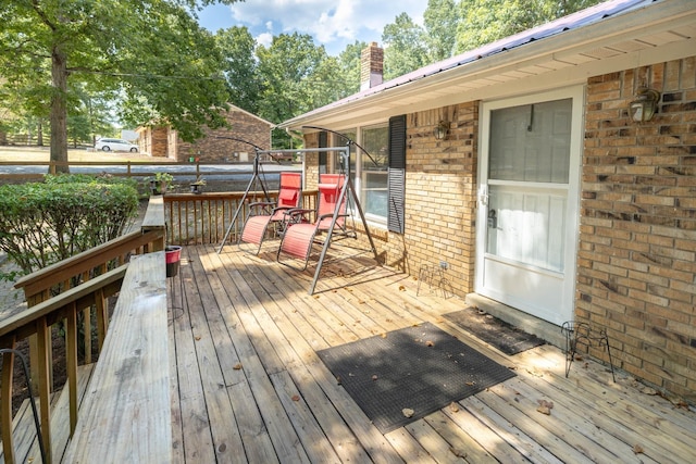 view of wooden deck