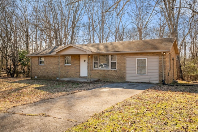 view of single story home