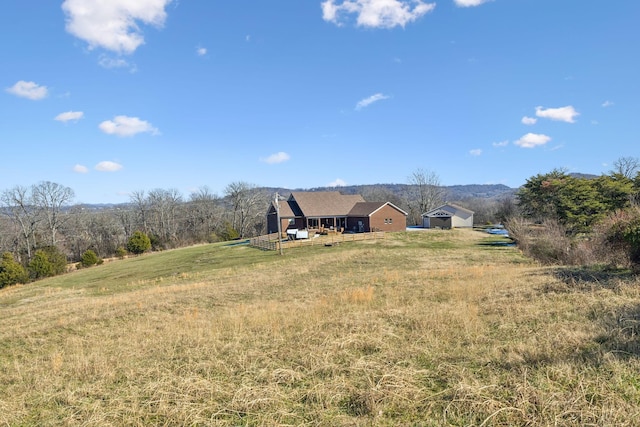 exterior space with a rural view