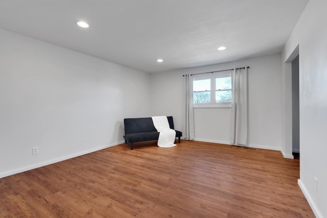 unfurnished room featuring light wood-type flooring