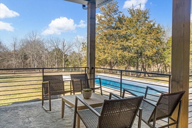 balcony featuring a patio