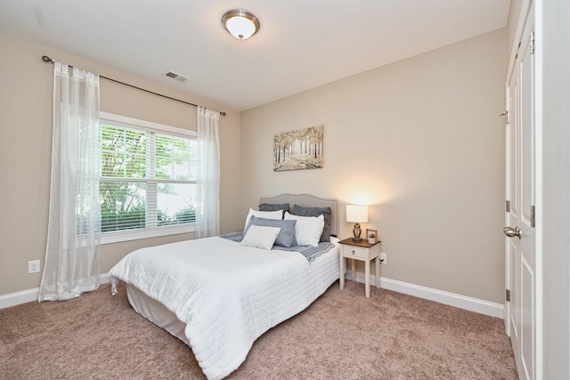 bedroom with carpet floors