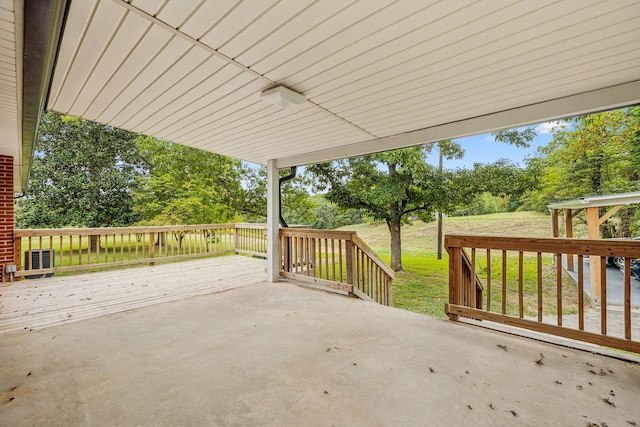 view of patio with a deck