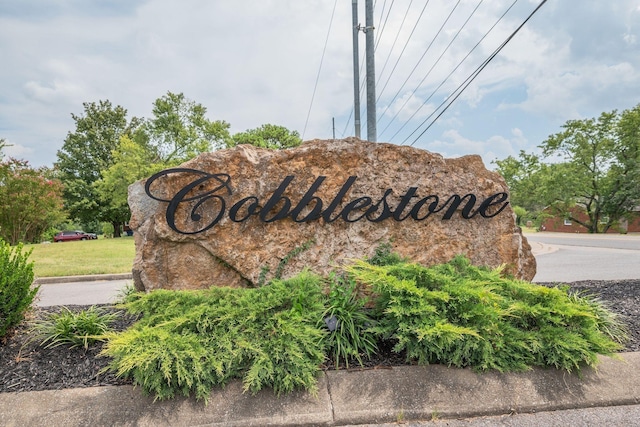 view of community sign