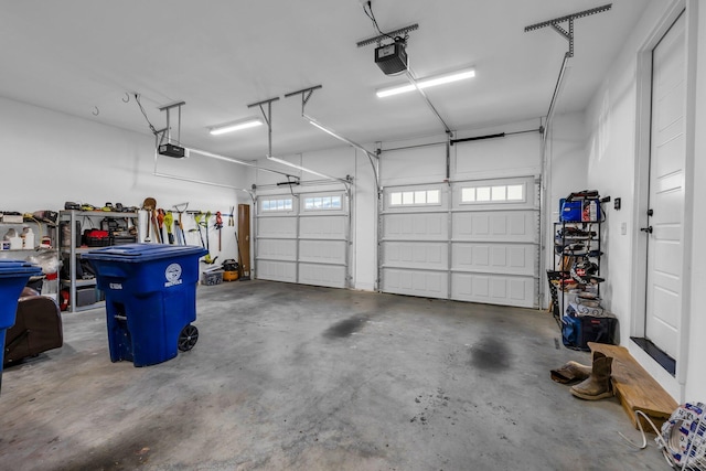 garage featuring a garage door opener