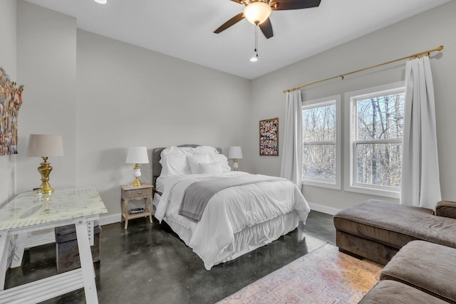 bedroom with ceiling fan