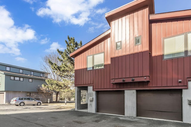 exterior space featuring a garage