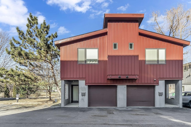 contemporary house with a garage