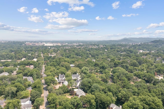 aerial view featuring a mountain view