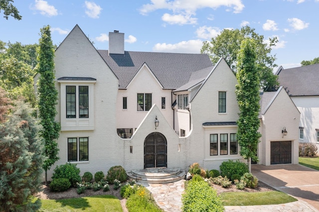 french country style house with french doors