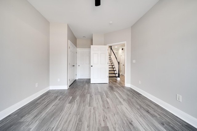 empty room featuring light hardwood / wood-style flooring