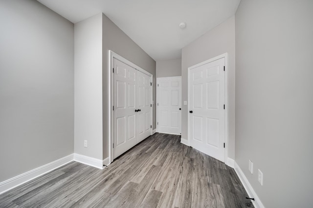 interior space featuring wood-type flooring