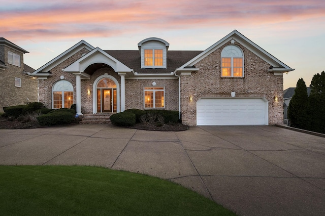 view of front of home featuring a garage