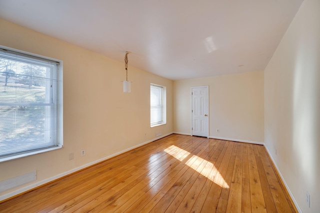 empty room featuring light hardwood / wood-style flooring