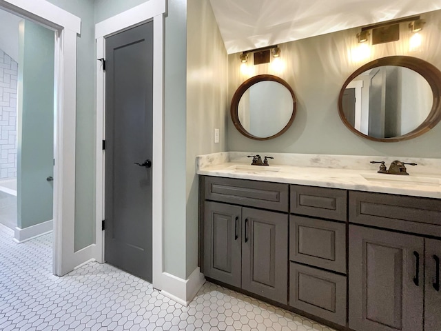 bathroom featuring vanity