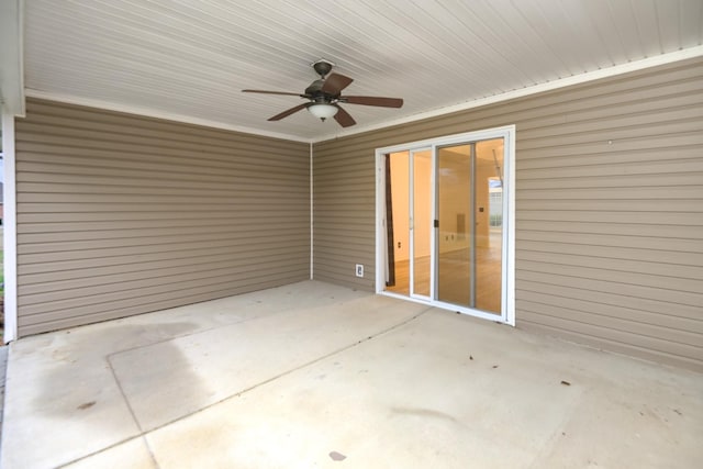 view of patio / terrace with ceiling fan