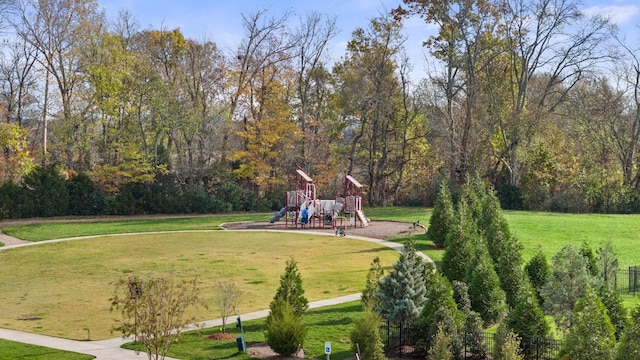 exterior space with a playground