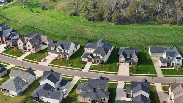 bird's eye view with a residential view