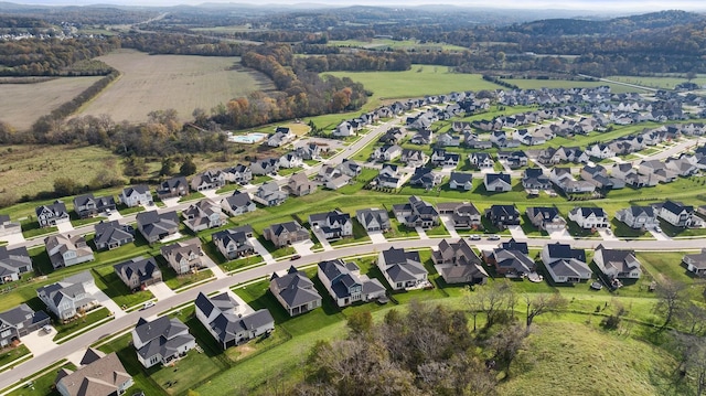 bird's eye view featuring a residential view